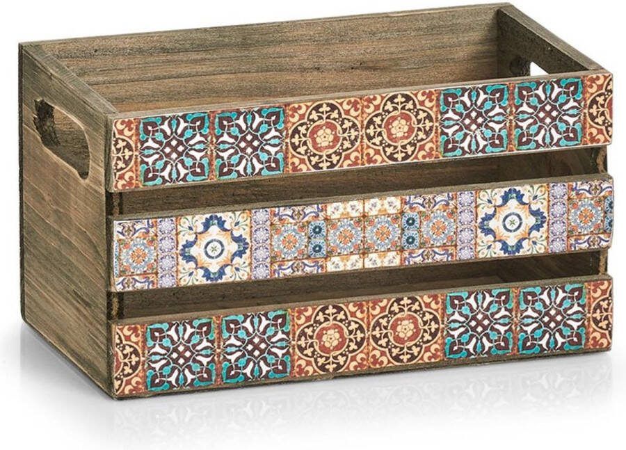 Zeller Decoratieve doos voor accessoires MOSAIC 24 x 14 x 13 5 cm
