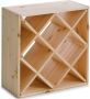 Zeller Houten wijnflessen rek wijnrek vierkant voor 20 flessen 52 x 25 x 52 cm Wijnfles houder - Thumbnail 1