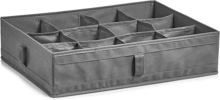 Zeller Present Zeller kleding kast organizer 12 vakken grijs 44 x 34 x 11 cm opbergdoos