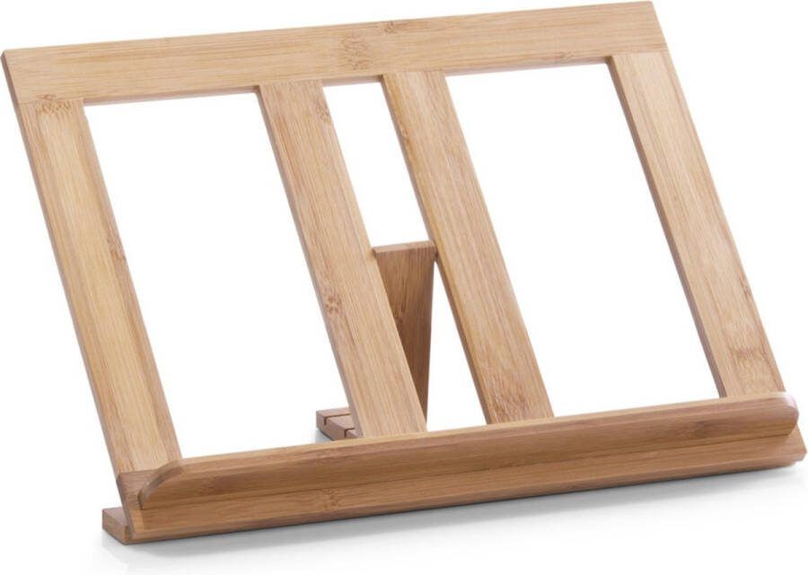 Zeller Kookboekstandaard bamboe hout bruin 35 x 20 x 20 cm kookboekhouder