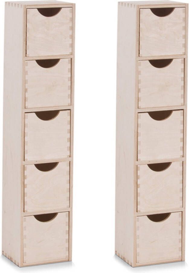 Zeller ladeblok bureau organizer 2x 5 lades 12 x 13 x 60 cm Ladeblok