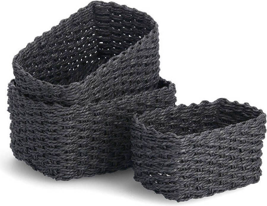 Zeller Present Opbergmand stapelbaar (set 3 stuks)