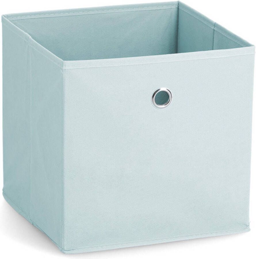 Zeller opbergmand kastmand 22 liter lichtblauw 28 x 28 x 28 cm Opbergmanden