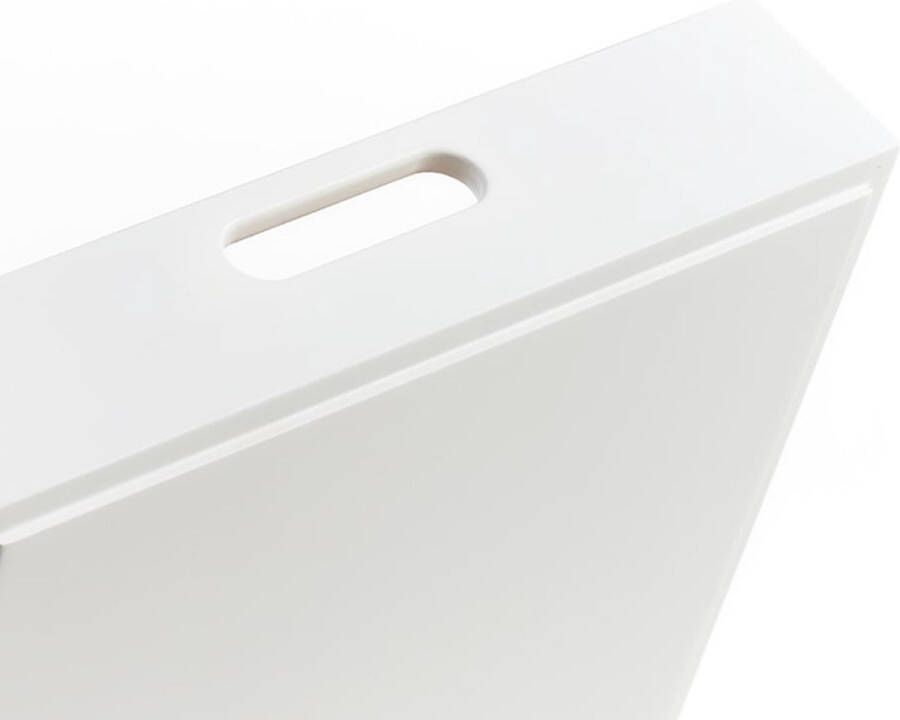 Zeller Present Houten hoog opbergbox stapelbaar Wit Stapelbaar Hoog model (30 x 27 x 11 cm)