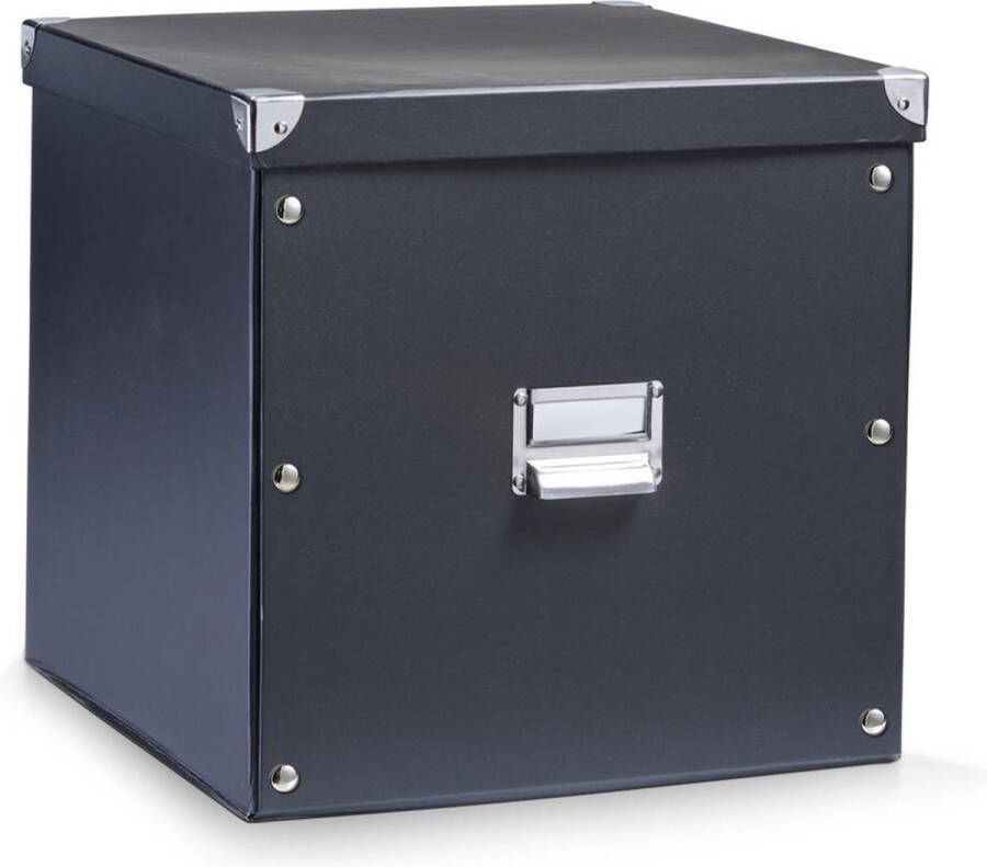 Zeller Present Opbergbox met deksel large (33 x 33 x 32 cm) zwart Opvouwbaar