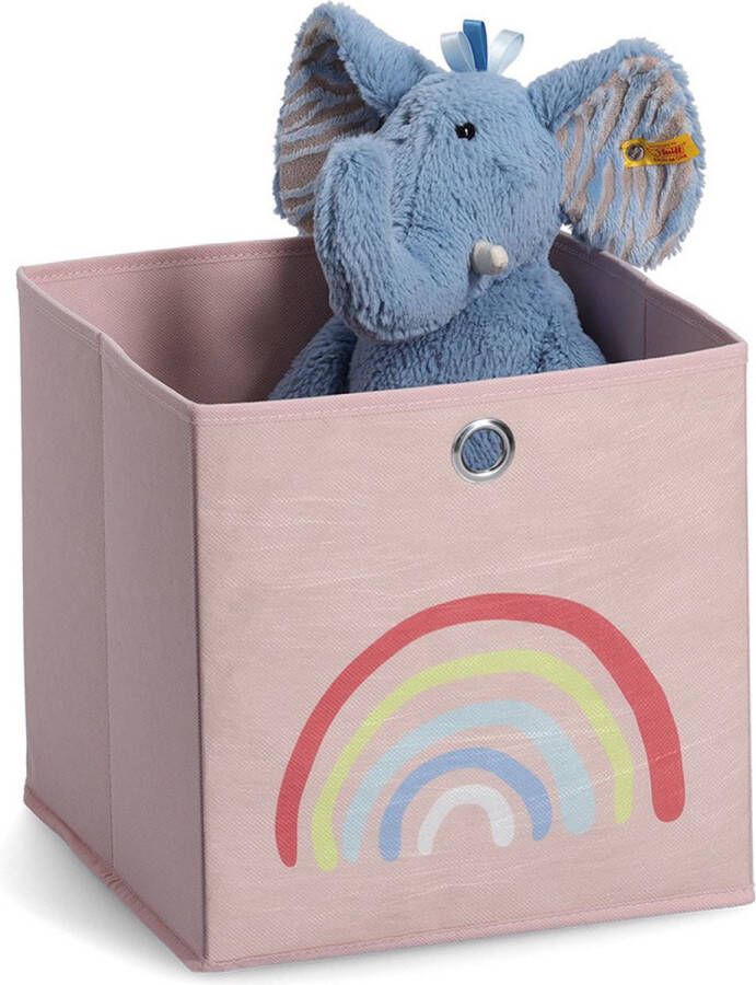 Zeller Present Roze opbergmanden kinderkamer regenboog 14427 Decoratief & Opvouwbaar
