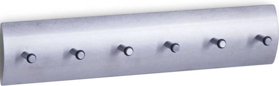 Zeller Sleutelrek zilver voor 6 sleutels 34 cm Huisbenodigdheden Sleutels ophangen Sleutelrekjes Decoratief sleutelrek