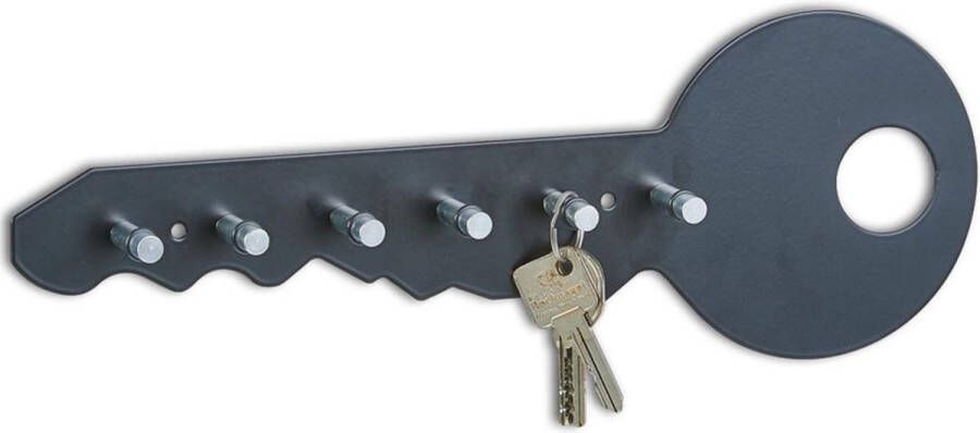 Zeller Sleutelrek zwart voor 6 sleutels 35 cm Huisbenodigdheden Sleutels ophangen Sleutelrekjes Decoratief sleutelrek