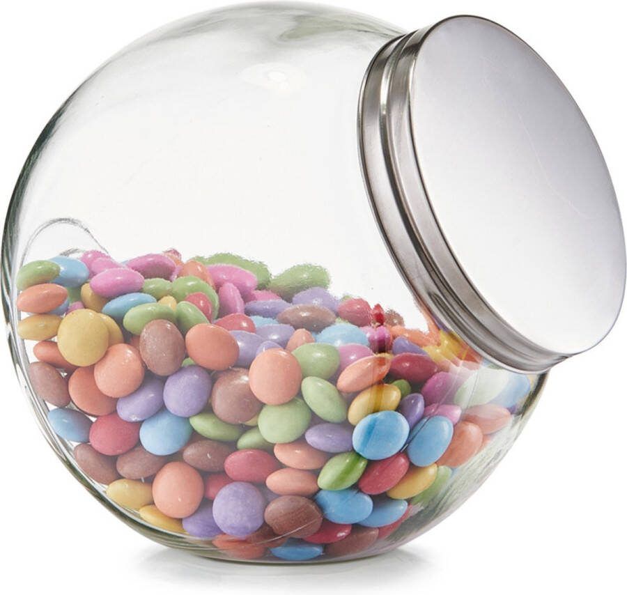 Zeller snoeppot glas 2200 ml 18 x 12 cm voorraadpot