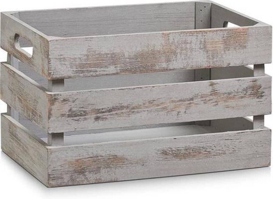 Zeller Storage Box Vintage grey paulownia wood