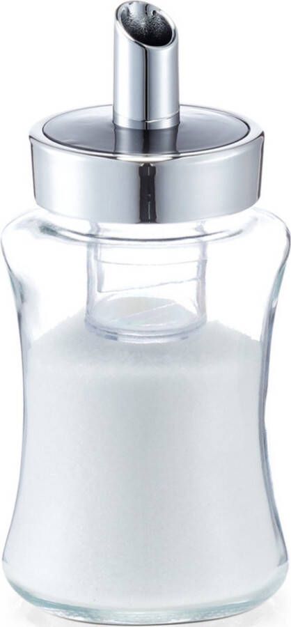 Zeller Suikerstrooiers glas metaal 175 ml 11 5 cm suikerpotje keuken tafel