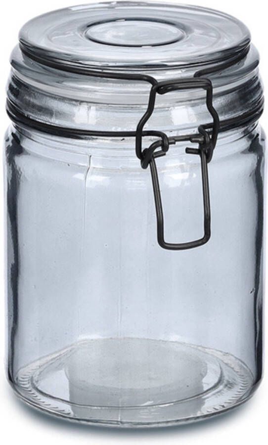 Zeller Voorraadpotten bewaarpotten 250 ml glas met beugelsluiting D8 x H10 cm Voorraadpot