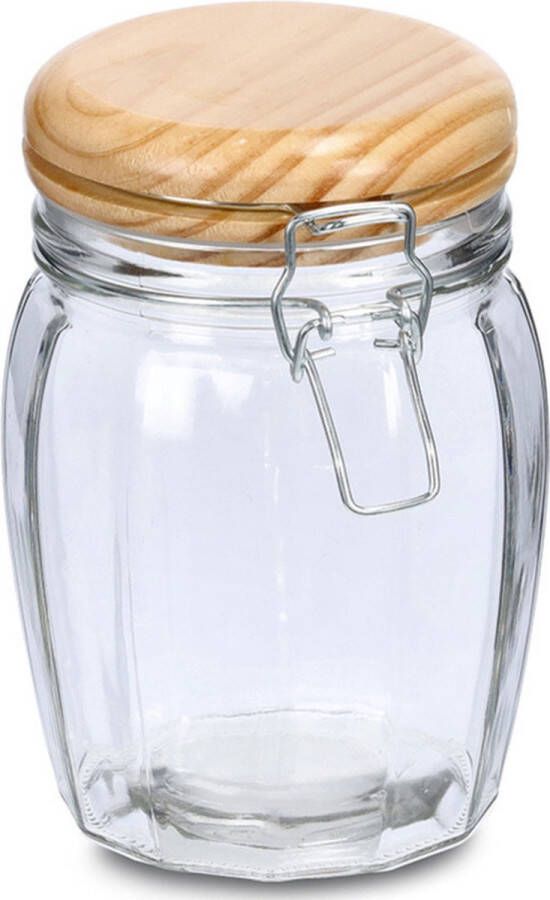 Zeller Voorraadpotten bewaarpotten 820 ml glas met beugelsluiting D11 x H16 cm Voorraadpot