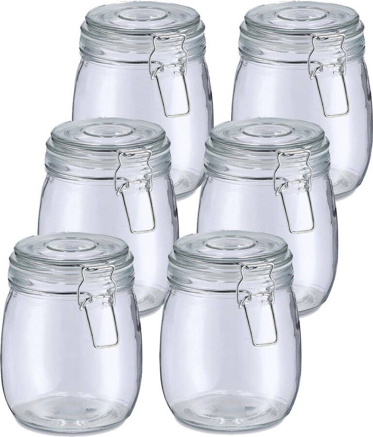 Zeller Weckpot inmaakpot Alfie 10x 750 ml glas beugelsluiting D11 x H14 cm