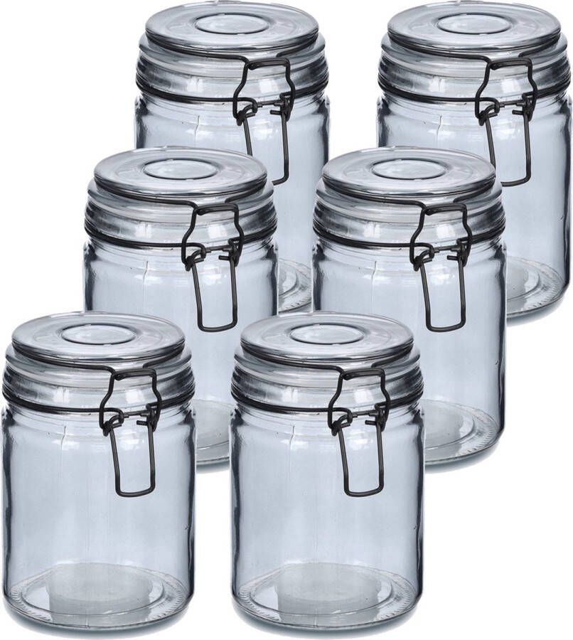 Zeller Weckpotten inmaakpotten 10x 250 ml glas met beugelsluiting D8 x H10 cm