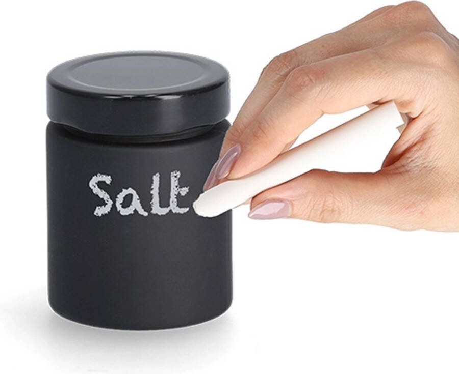 Zeller Zwart beschrijfbaar kruidenpotje 150 ml