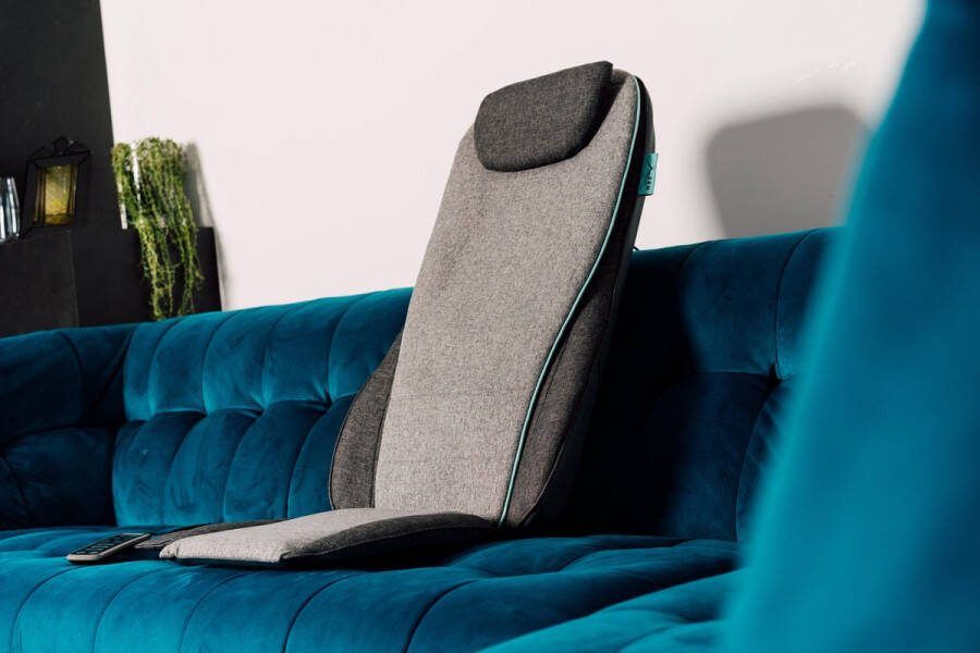 ZEN Olympus Shiatsu Rollende en Percussie Massagestoel voor ontspanning rug met SiliComfort gel met kalmerende warmte en aromatherapie Oeko-Tex stof