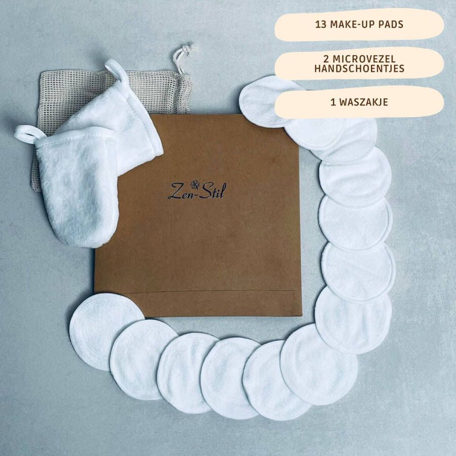 Zen-Stil herbruikbare make-up pads