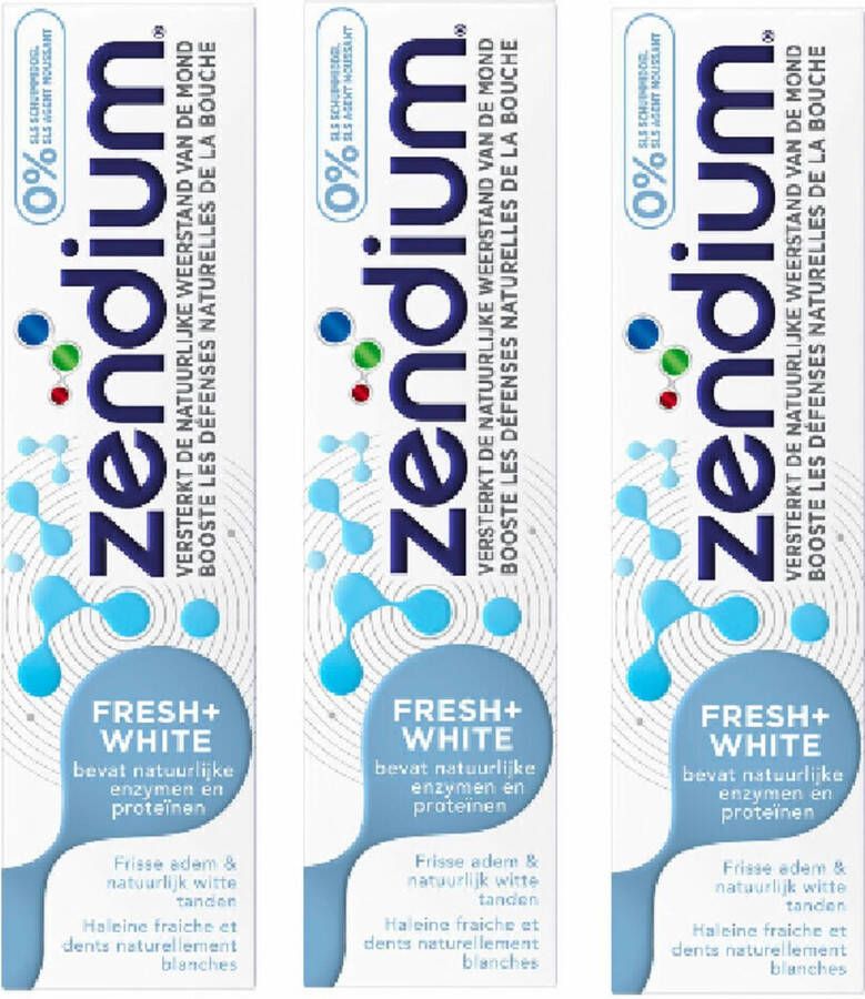 Zendium Fresh Whitener 3 x 75 ml Tandpasta