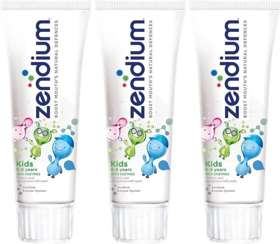 Zendium Kids Tandpasta 0-5 jaar 3 x 75 ml