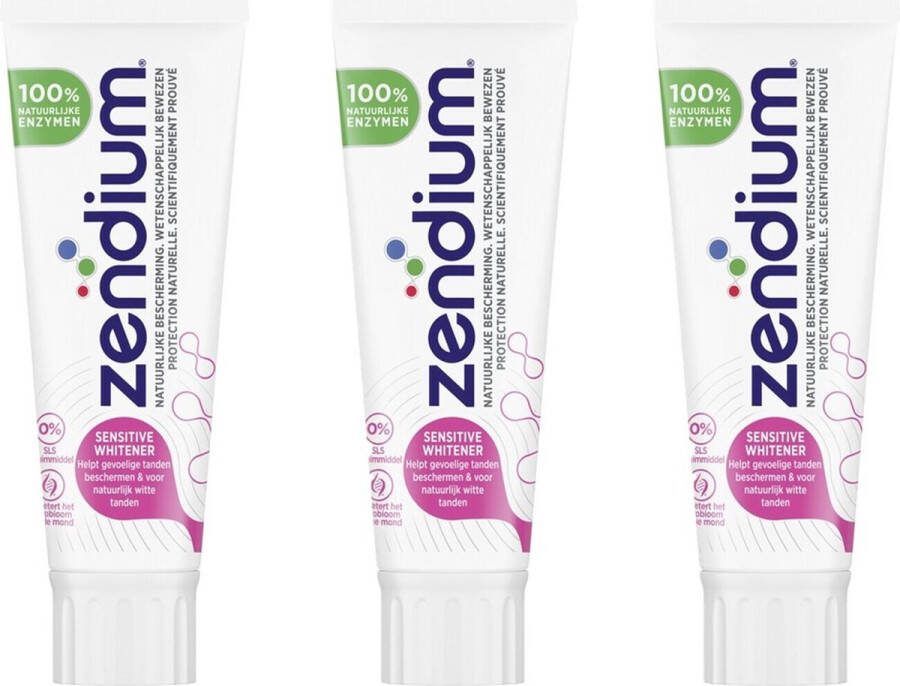 Zendium Sensitive Whitening Tandpasta 3 x 75 ml