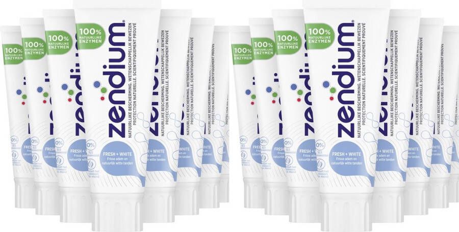 Zendium Tandpasta Fresh+White 24 x 75 ml
