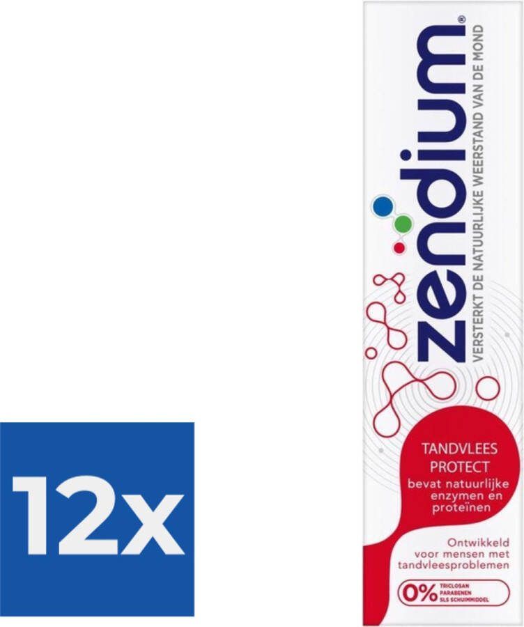 Zendium Tandpasta tandvlees protect 75ml Voordeelverpakking 12 stuks