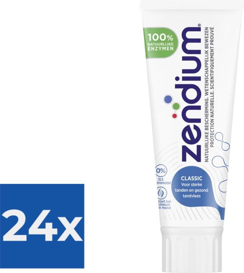 Zendium Tandpasta Classic 75 ml Voordeelverpakking 24 stuks