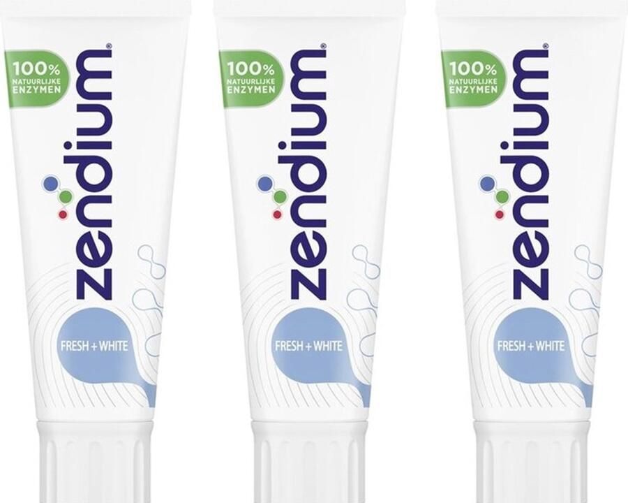 Zendium Tandpasta Fresh+White 3 x 75 ml