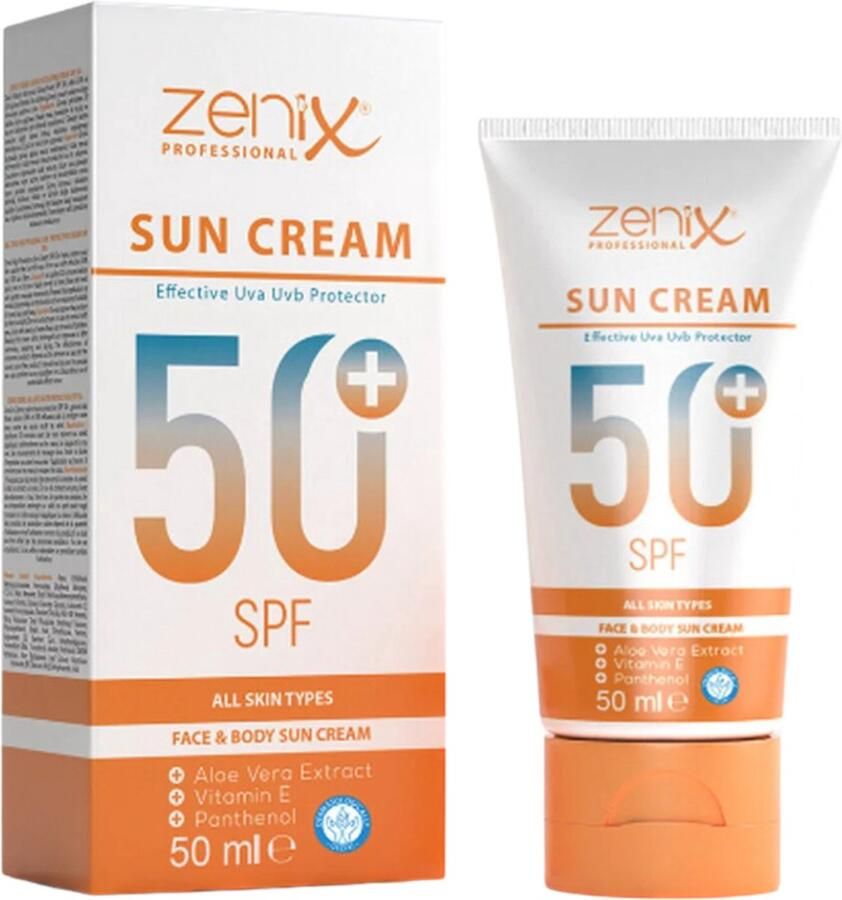 Zenix Professionals Zenix Professional 50+ (56) SPF Effective UVA UVB Protector Zonnebrand Crème voor gezicht- geschikt voor wintersport zomer activiteiten en nog meer
