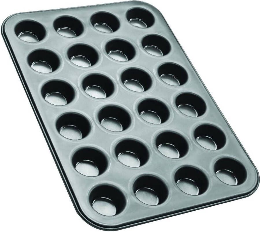 Zenker mini muffinbakvorm 24 stuks black metallic