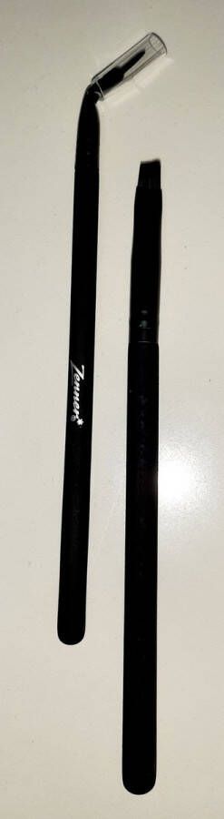Zenner beauty accessoires art. 003833 eyeliner & wenkbrauwkwast oogpotlood borstel + wenkbrauwborstel wenkbrauwen modelleren