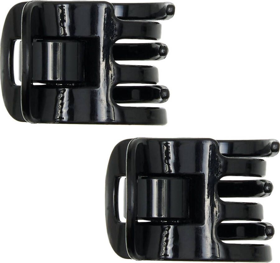 Zenner haarklem metal free zwart 2 stuks haarklemmen haarclips 2 5 x 3 5 cm metaalvrij medium