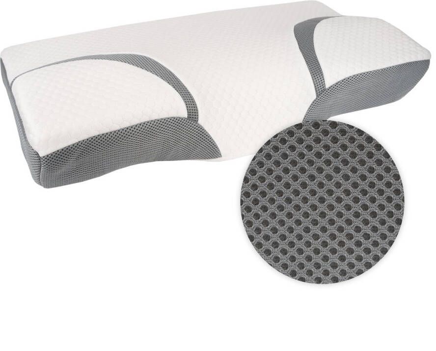 Zentix Vleugel Hoofdkussen Hoofdkussens Ergonomisch Hoofdkussen Traagschuim Kussen Orthopedisch Hoofdkussen Memory Foam Bamboo Voor Hoofd Nek en Schouders Hoofdkussen voor Rug en Buikslapers Kerstcadeau 65 x 35 x 15 cm