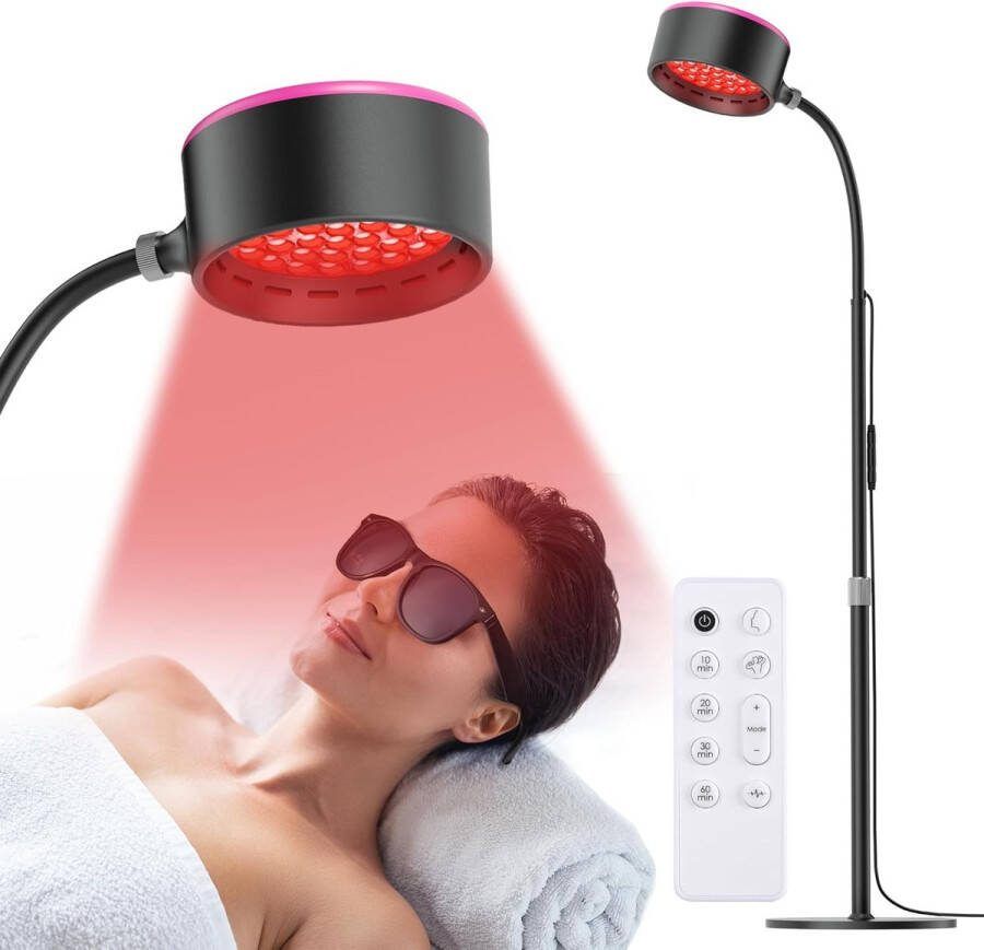 ZENURA Infraroodlamp Hoogte verstelbaar Spieren en Gewrichten Infraroodtherapie Lichttherapie Red Light Therapy- Fibromyalgie Collageen Lamp Rood Licht Therapie