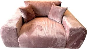 Zetelsenbedden.be Big Sofa Fotel Pink velvet Bank Bigsofa Small versie XXL Zitbank Sorisso seatsandbeds