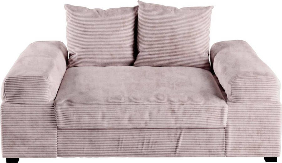 Geen merk zitbank big sofa fatguy small corduroy rib pink bigsofa zetel- hoekbanken en hoeksalon bij zetelsenbedden