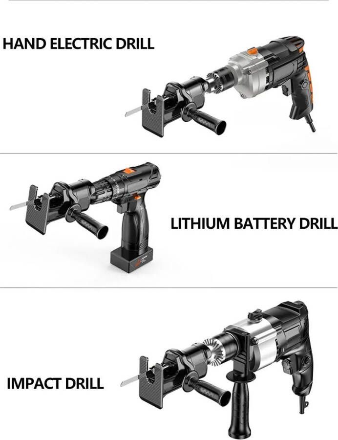 ZHCY Reciprozaag Adapter- Zaagmachine Elektrische Aansluitkop Zonder kabel Kwaliteit Modern Past op alle Boormachine