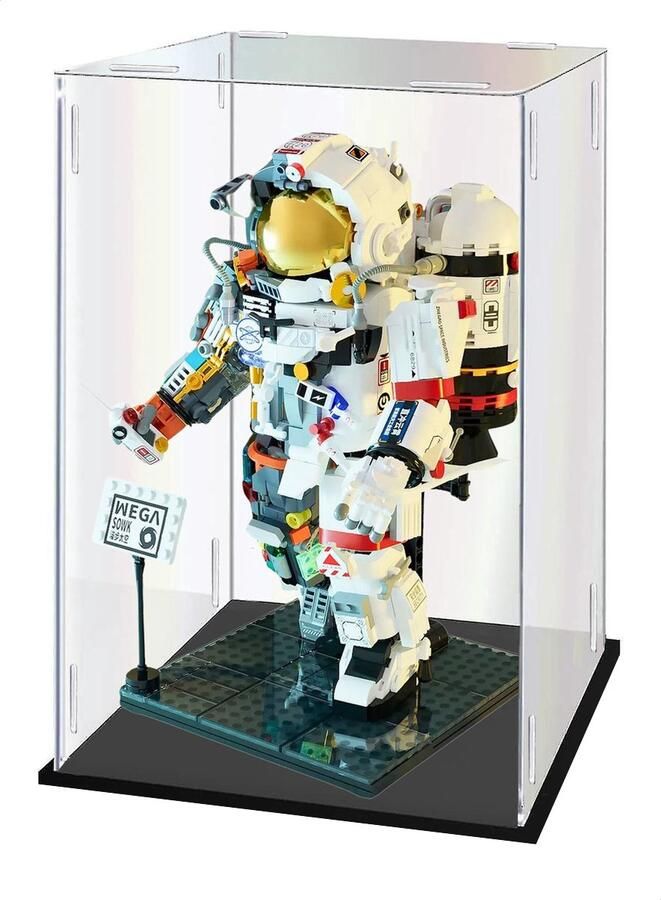 Zhe Gao Blocks Zhe Gao Icons Astronaut Star Ruimtevaarder + Technisch Display Box + Ruimte hond 3 in 1 Nasa Space Wars Expert Defender Artemis Classic Creator STEM speelgoed Technic robot bouwpakket 1434 bouwstenen (compatibel met Mould King of Lego stenen)