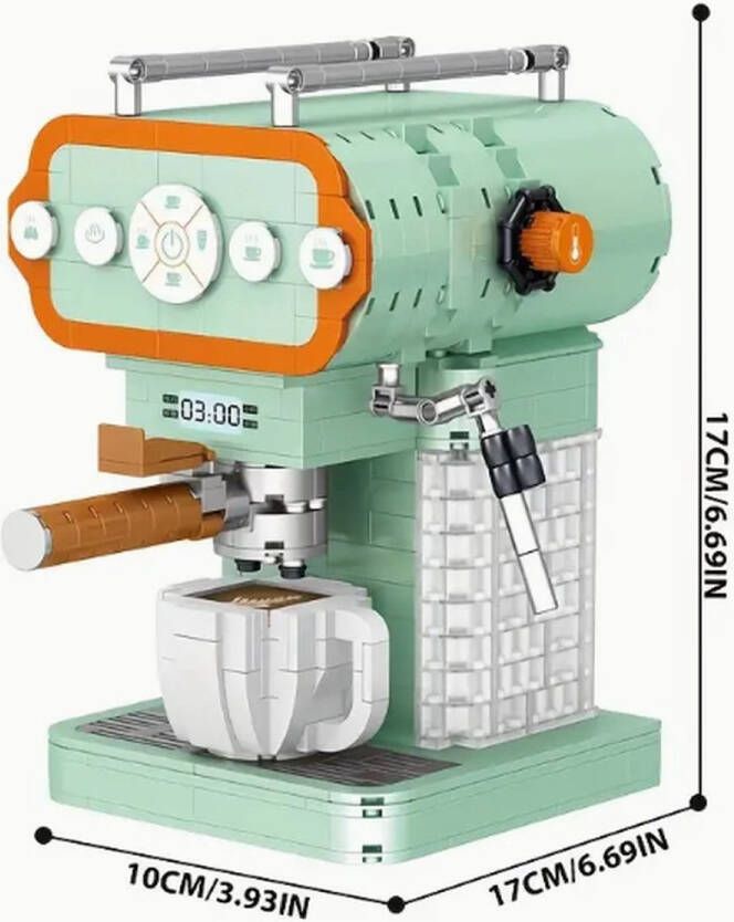 Zhe Gao Bouwstenen Coffee Machine Expresso Groen