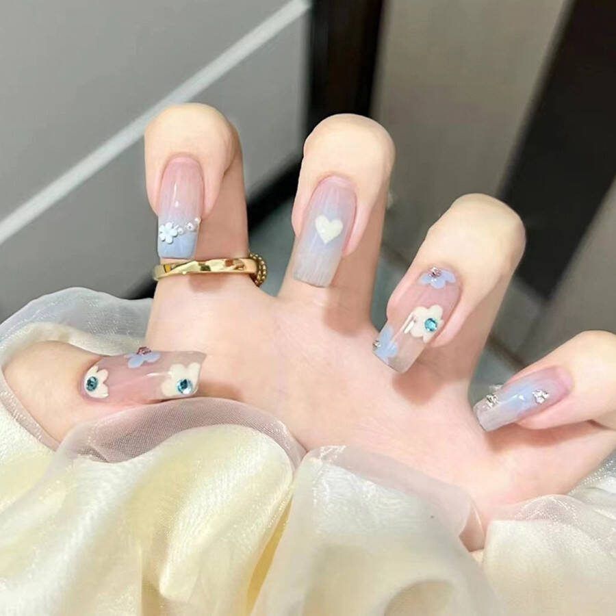 Zhenyue -Nail Art -Plaknagels-Nail Art Set Tools Nagelstickers Meisjes-Nagelstickers Nail Art-Gel Nail Wraps Nagels Wraps-24 Stickers