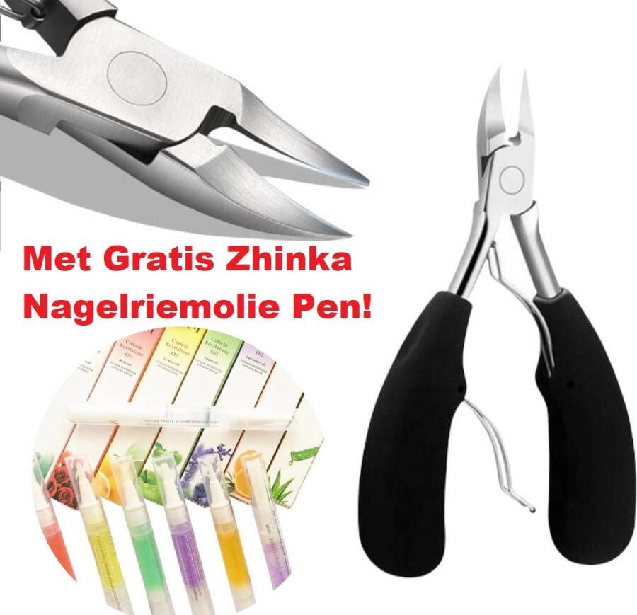 Zhinka Nageltang Nagelknipper Manicure & Pedicure Tang Nagelverzorging ingegroeide teennagel Nagelschaar voor harde nagels en kalknagels Model 2024