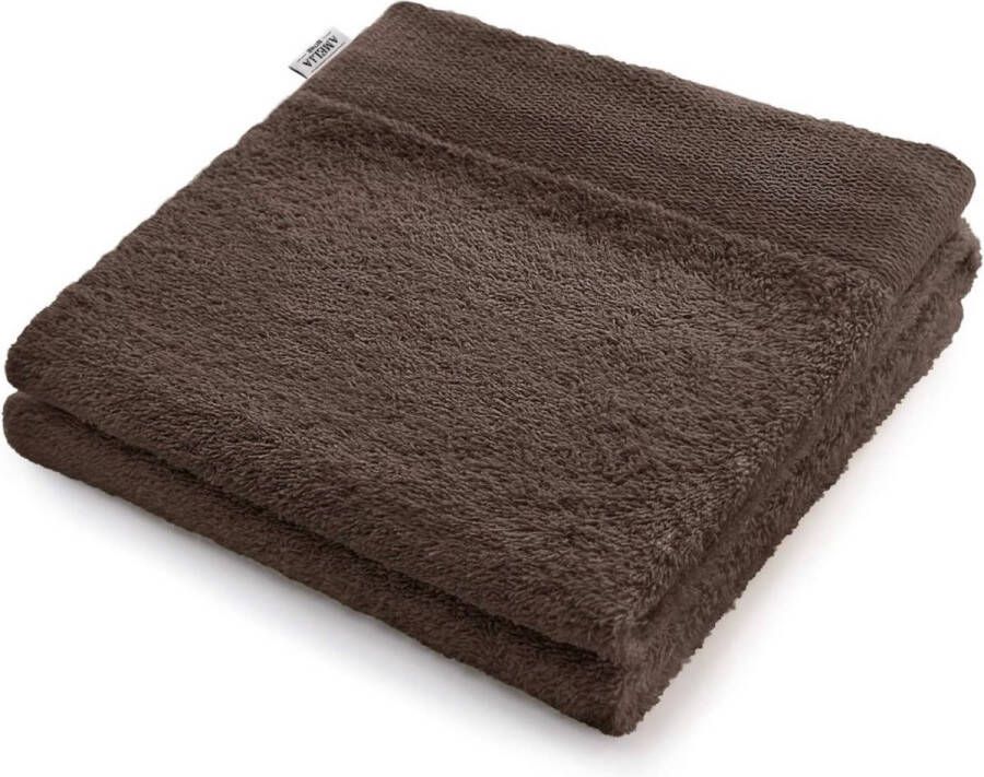 Zhs Handdoekenset bruin 2 handdoeken 50 x 100 cm en 2 douchedoeken 70 x 140 cm 100% katoen kwaliteit absorberend chocolade