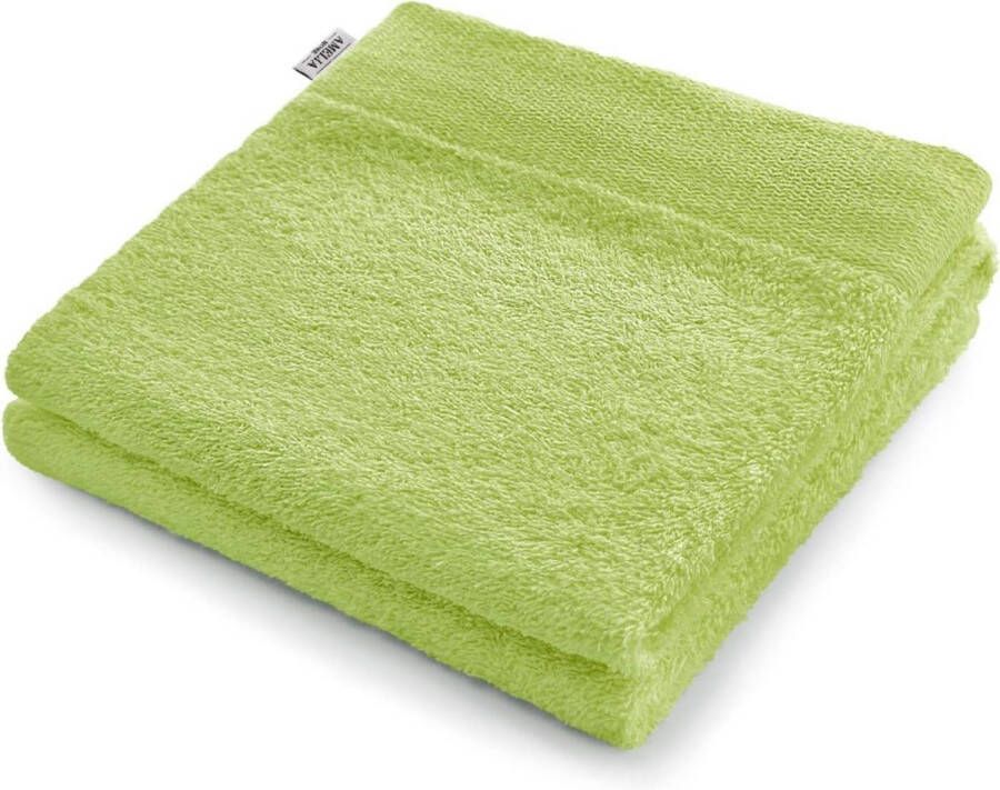 Zhs Handdoekenset lichtgroen 2 handdoeken 50x100cm en 2 douchedoeken 70x140cm 100% katoen kwaliteit absorberend celadon groen