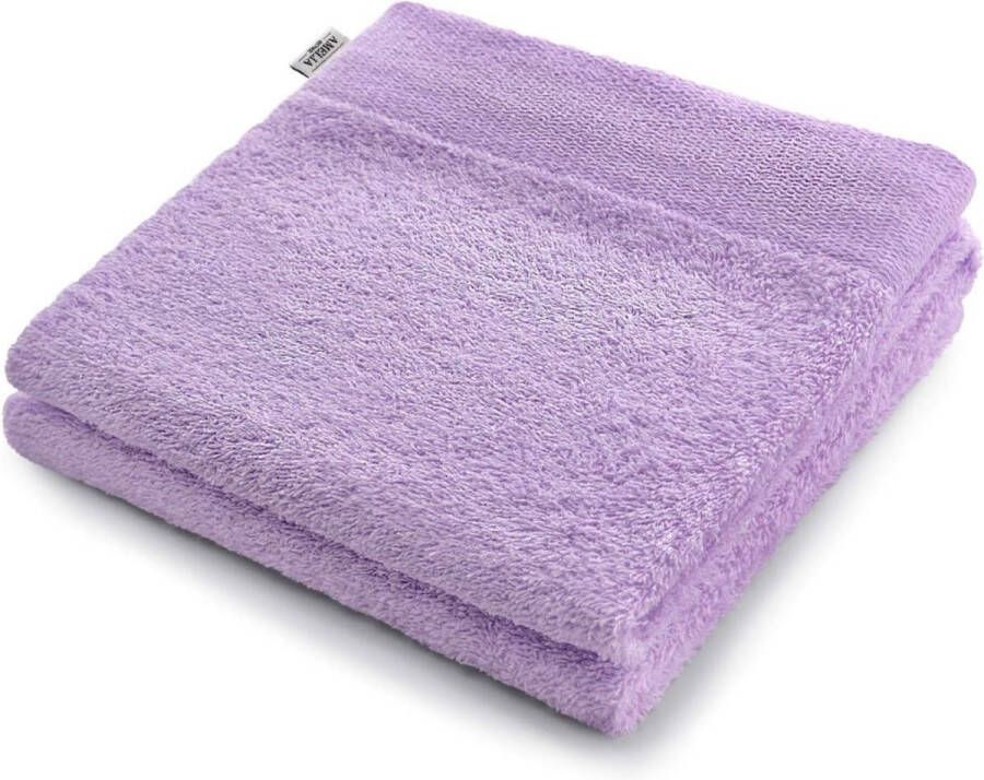 Zhs Handdoekenset lila 2 handdoeken 50x100cm en 2 douchedoeken 70x140cm 100% katoen kwaliteit absorberend violet