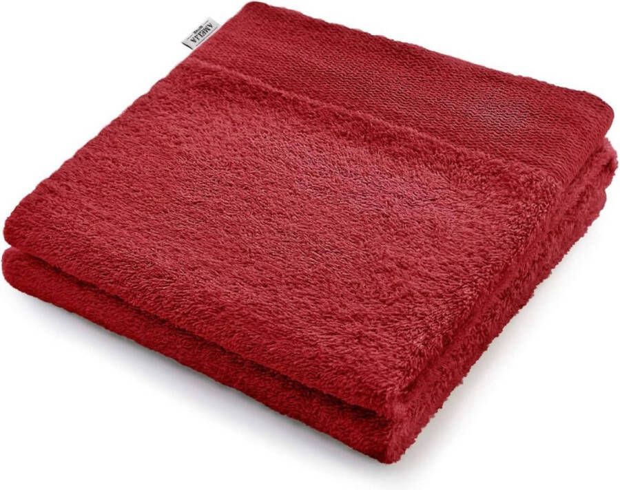 Zhs Rode handdoekenset 2 handdoeken 50 x 100 cm en 2 douchedoeken 70 x 140 cm 100% katoen absorberend donkerrood