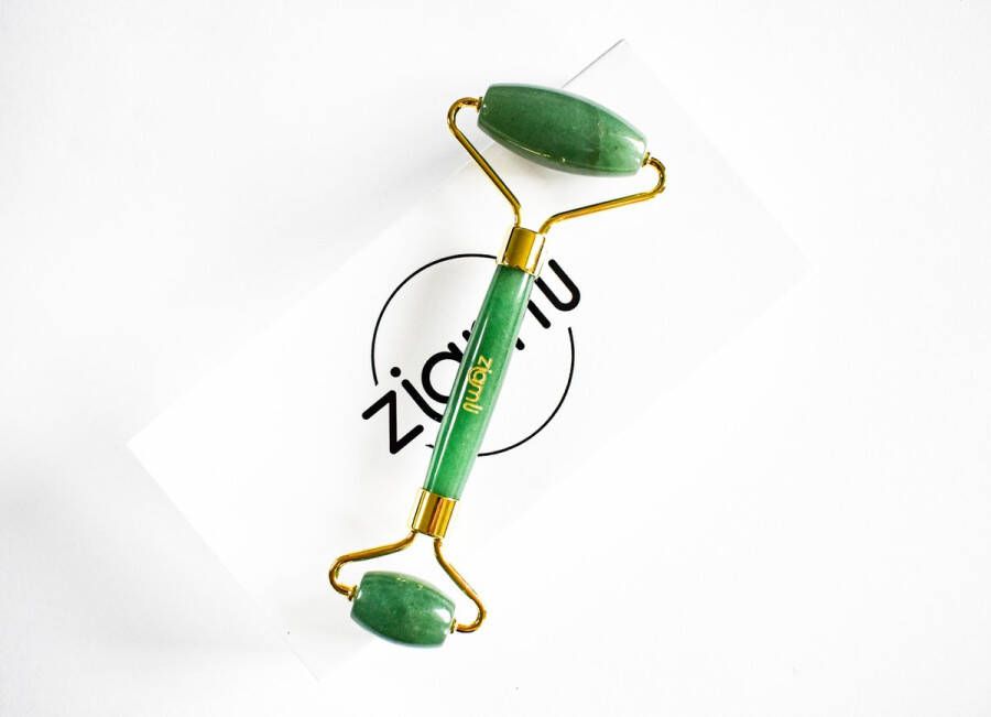 Ziamli gezichtroller (Jade roller) Aventurijn 100% aventurine Premium kwaliteit Facial roller Aventurine Gezicht massage