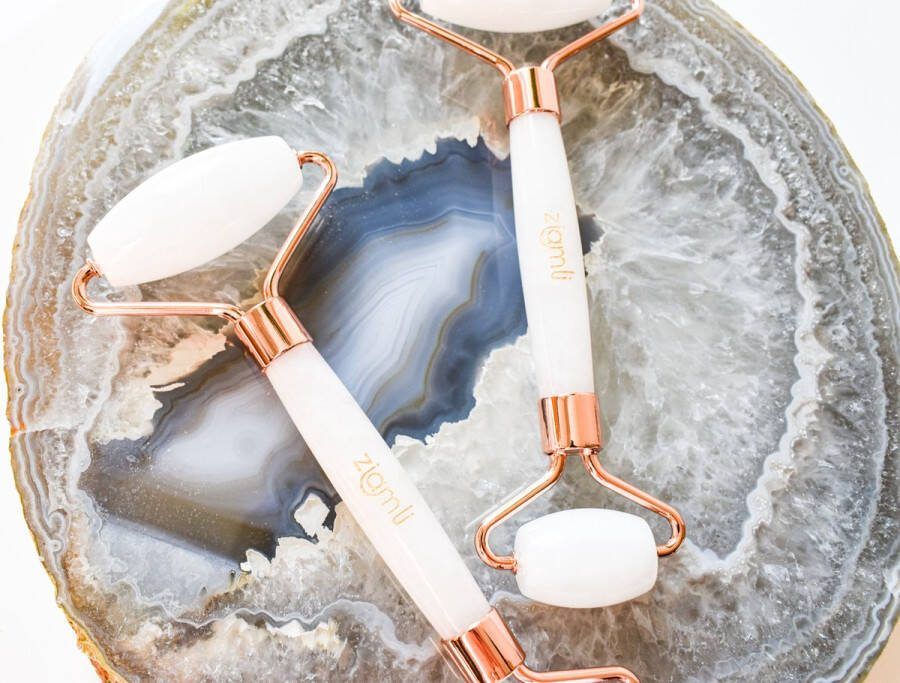 Ziamli gezichtroller (Jade roller) Witte jade 100% white jade Premium kwaliteit Facial roller White jade Gezicht massage Jade roller Jade