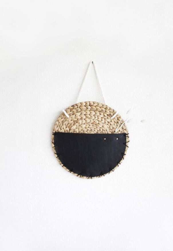 Zibaa rotan wandhanger wandhanger rond wandhanger zwart muurdecoratie opberger opbergen rotan wandhanger vegan interieur decoratie wandhanger riet wandhanger babykamer wandhanger woonkamer