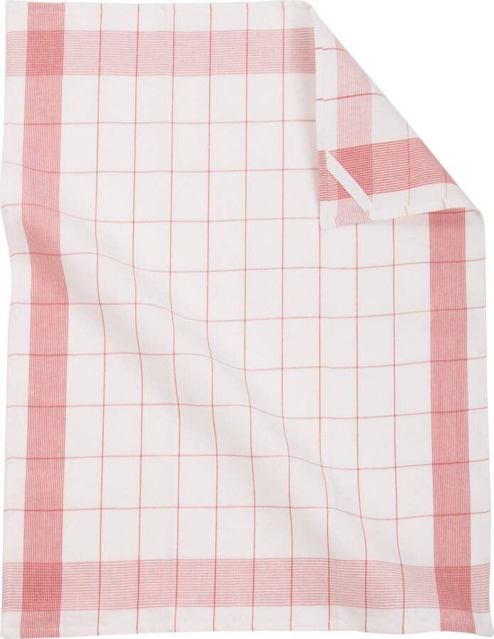 Zic-Zac Keukenhanddoek 51x72 cm set2 rood